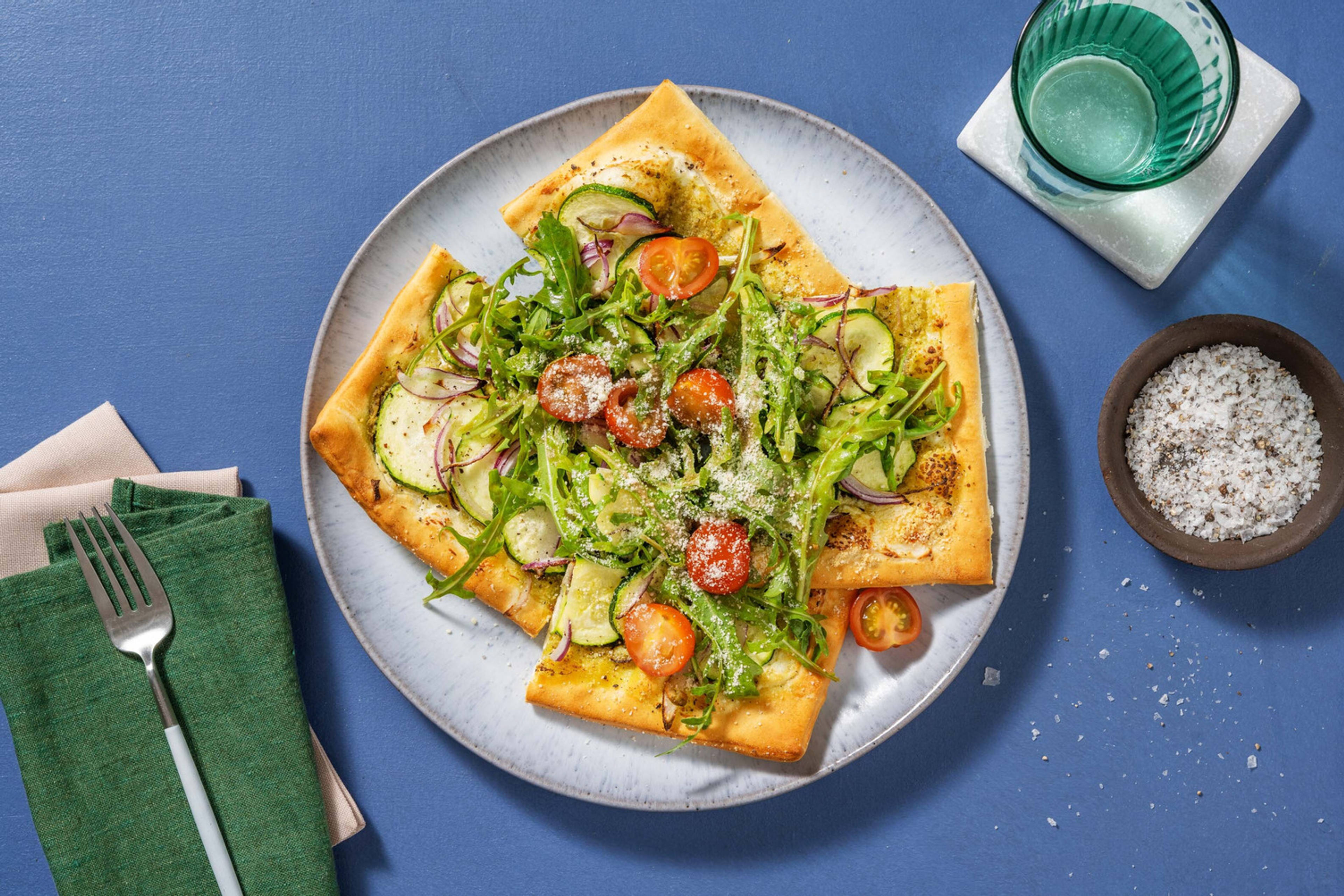 Italienische Sommertarte mit Ricotta & Zucchetti
