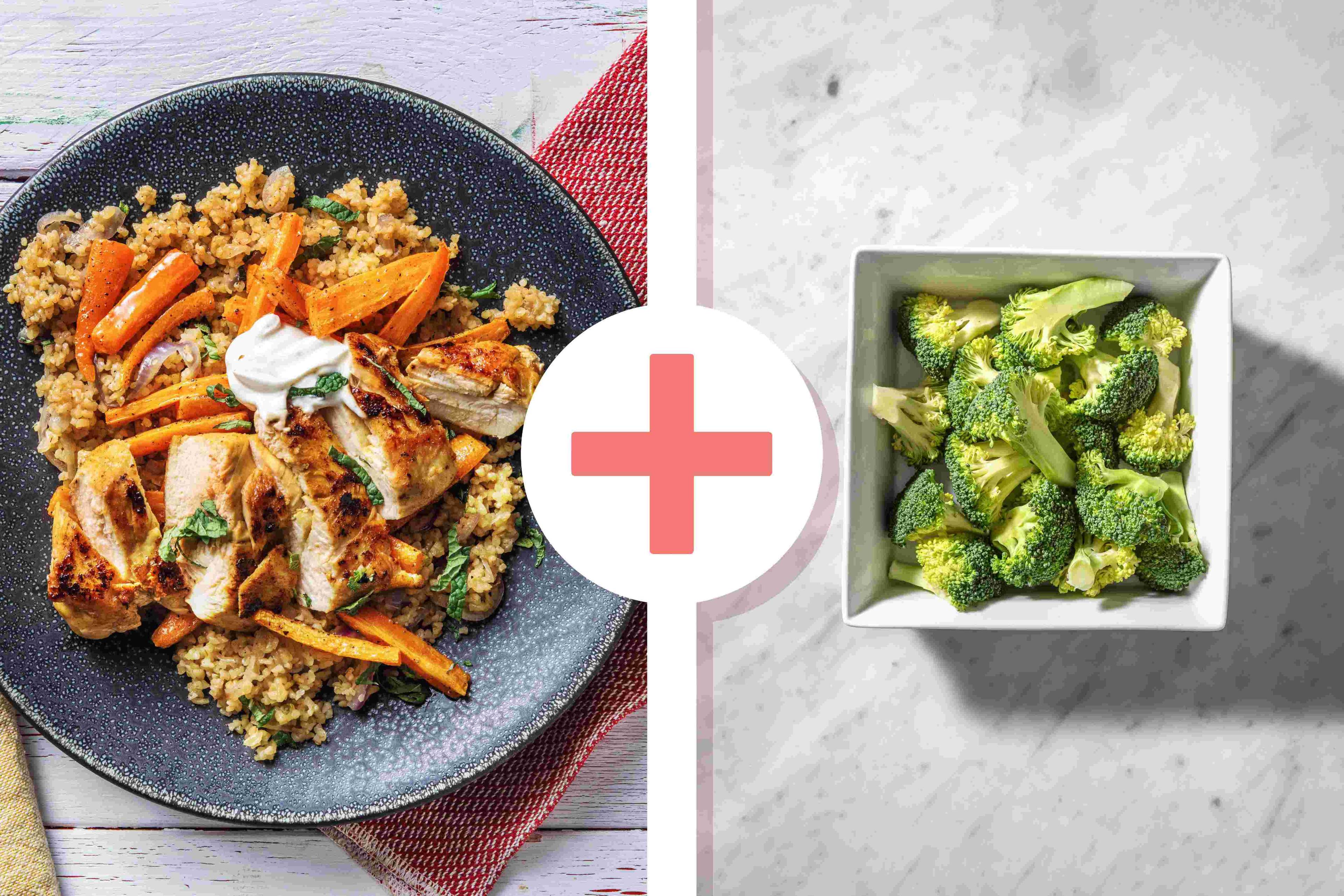 Mango Chutney Glazed Spiced Chicken Breast with Broccoli