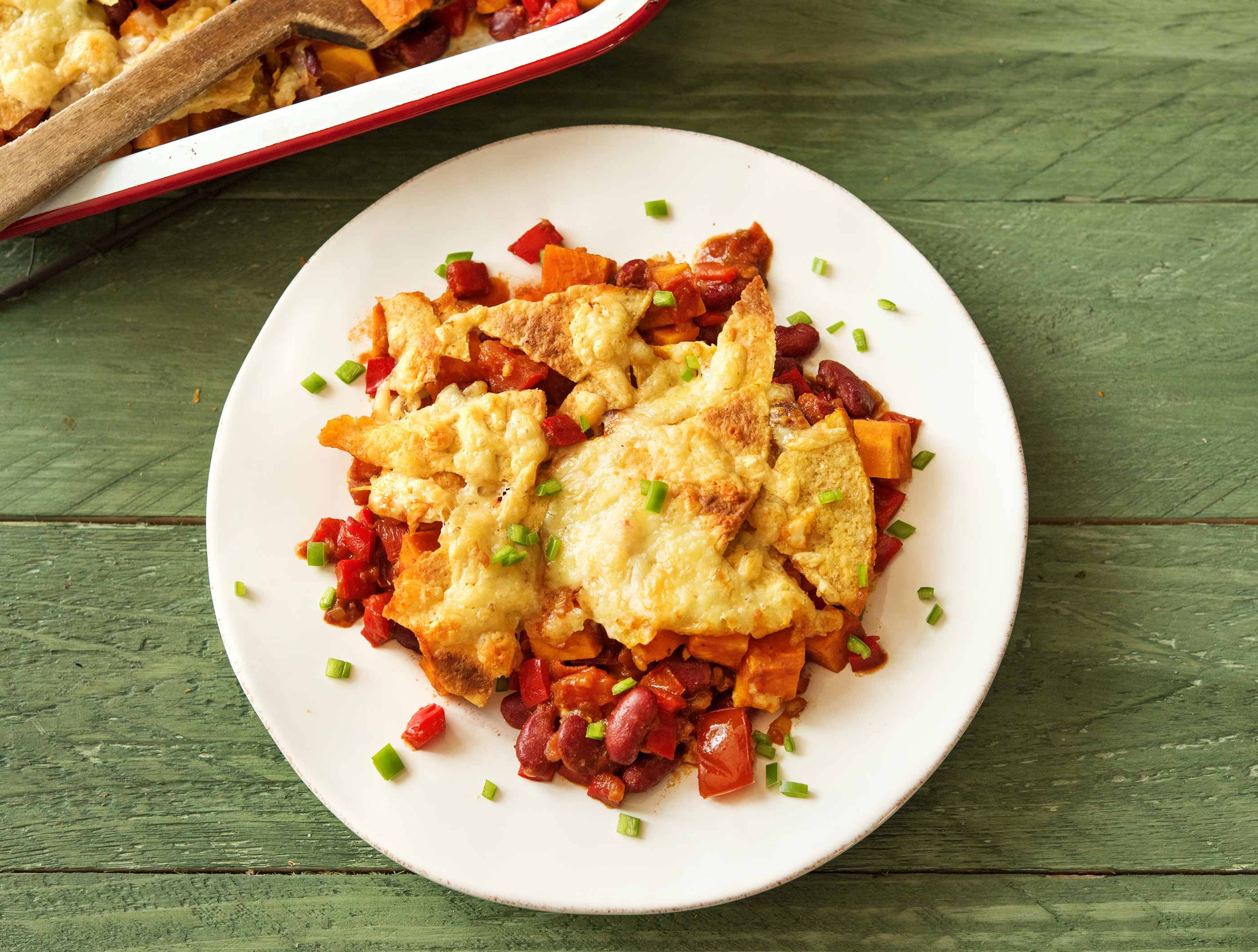 Mexicaanse ovenschotel met kidneybonen en cheddar