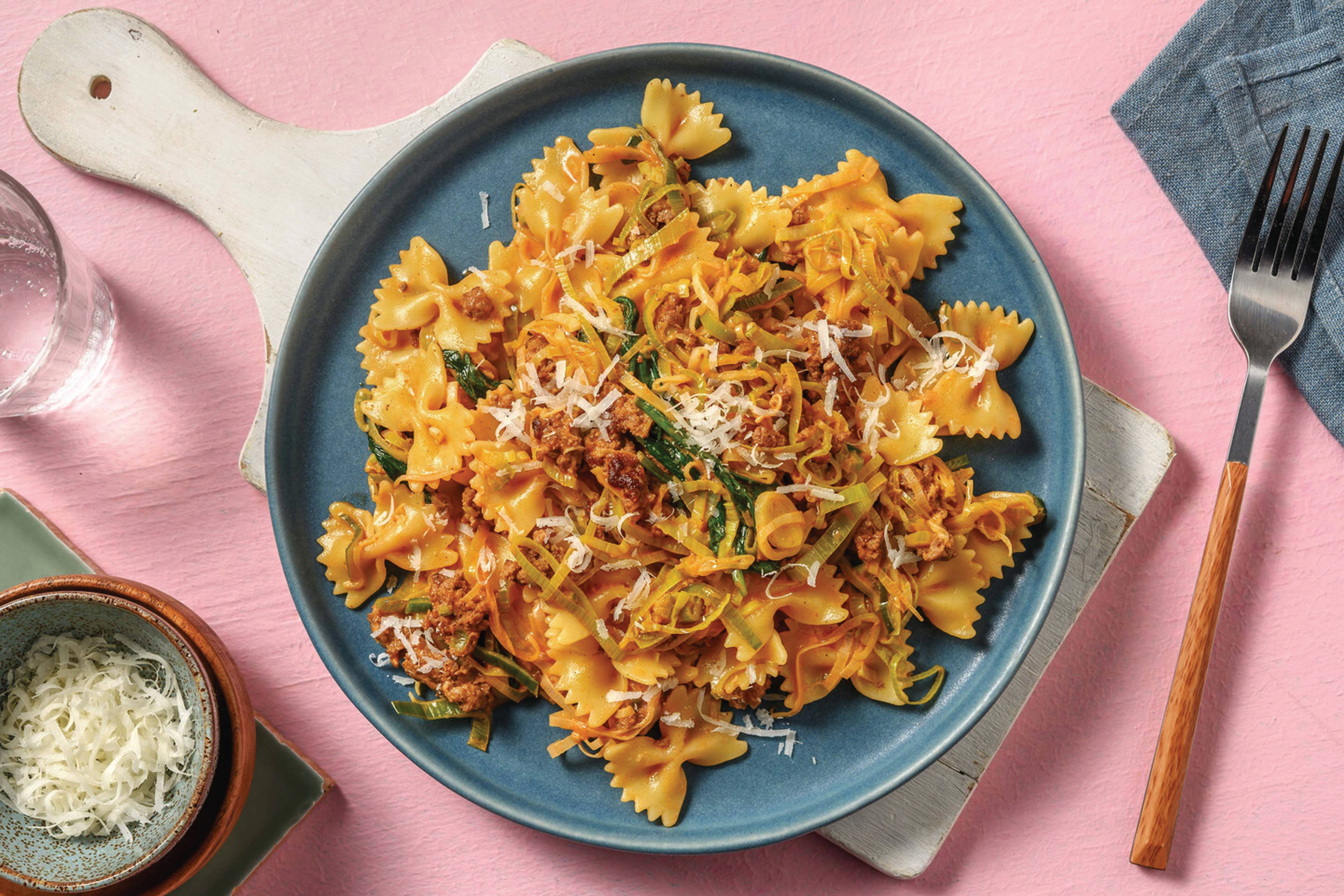 Nan's Creamy Beef & Veggie Pasta
