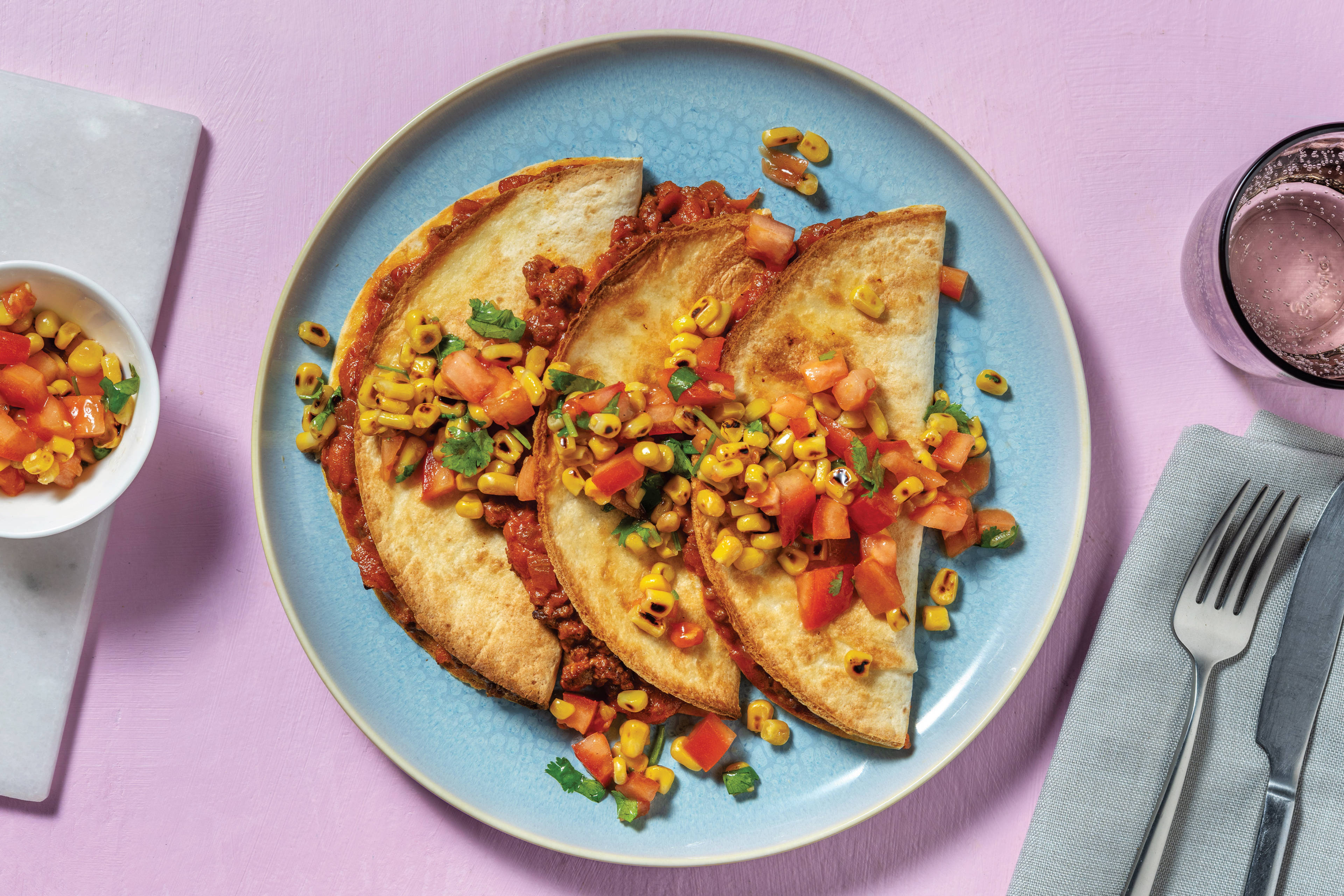 Plant-Based Cheezy Mexican Quesadillas