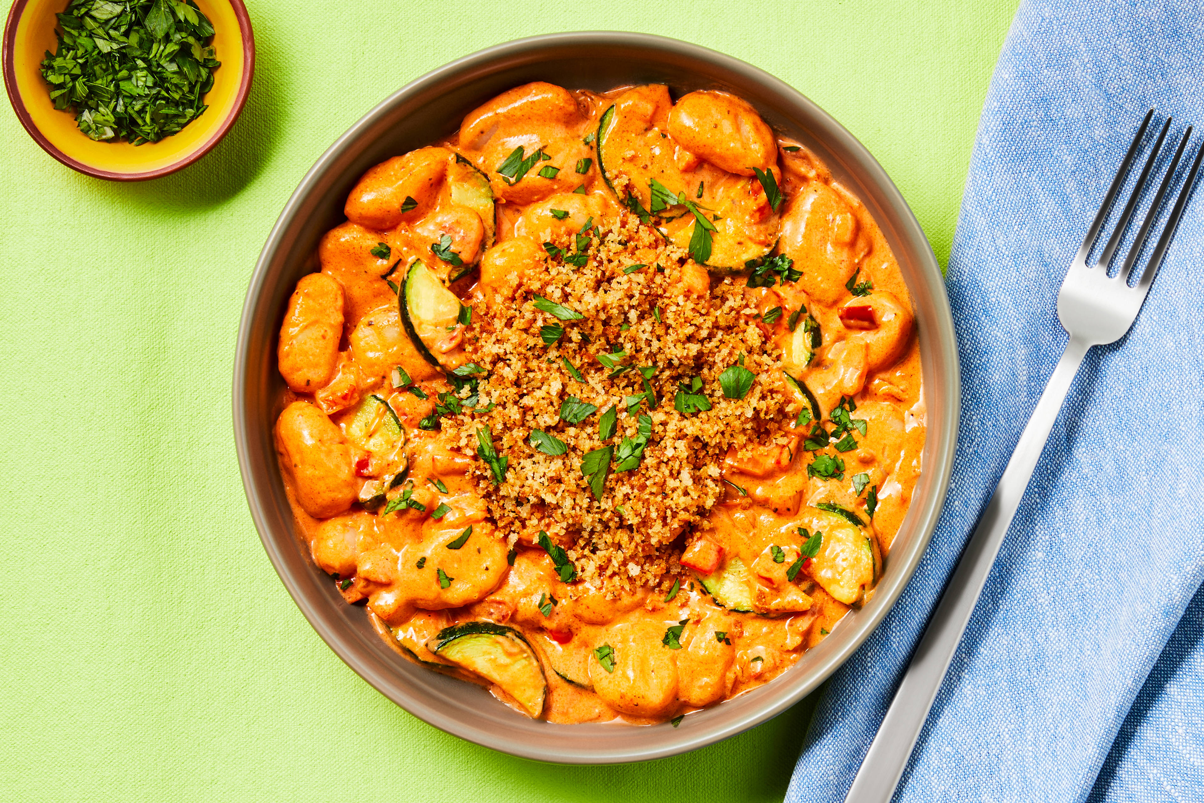 Plant Based Protein & Bell Pepper Gnocchi