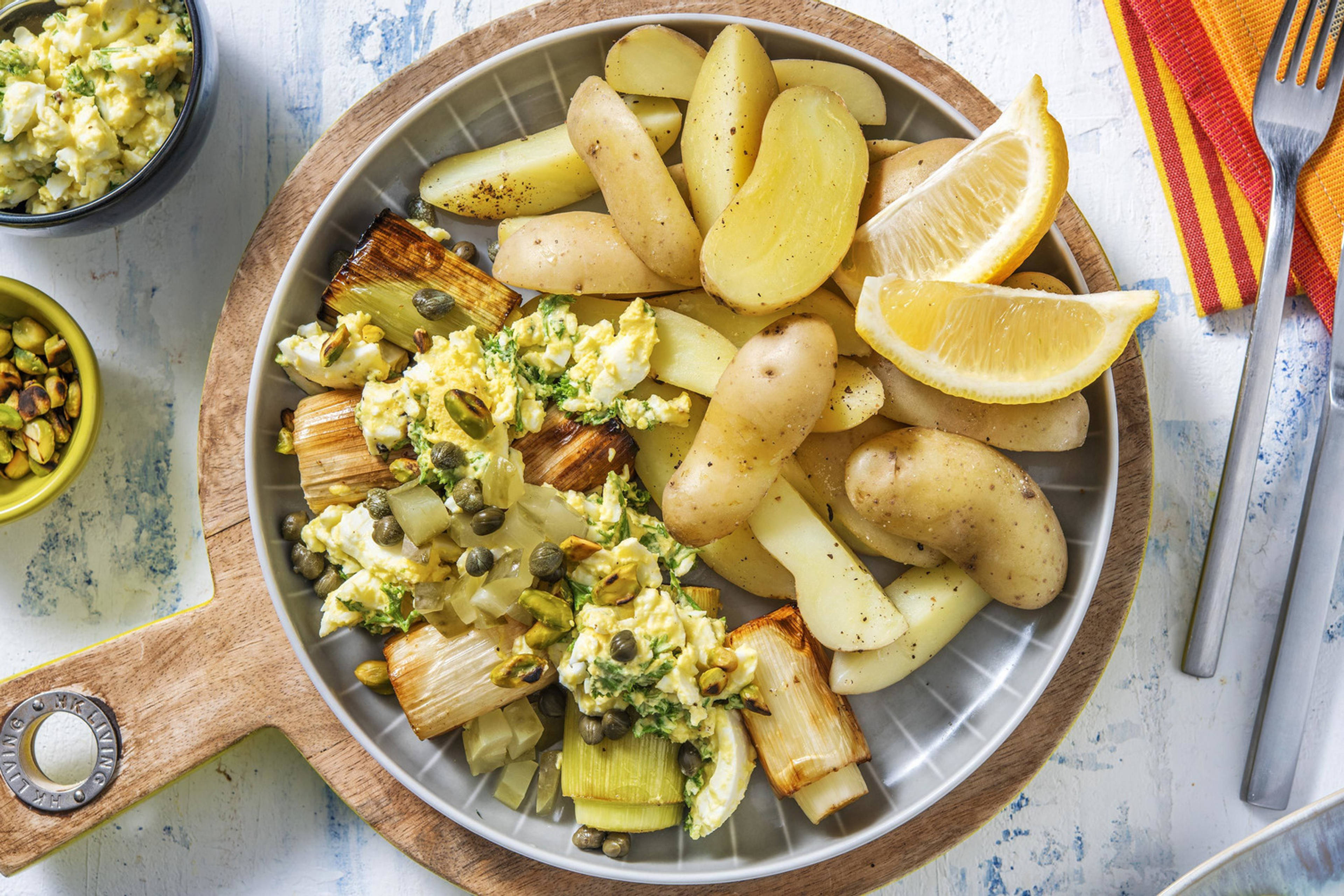 Poireaux rôtis à la flamande