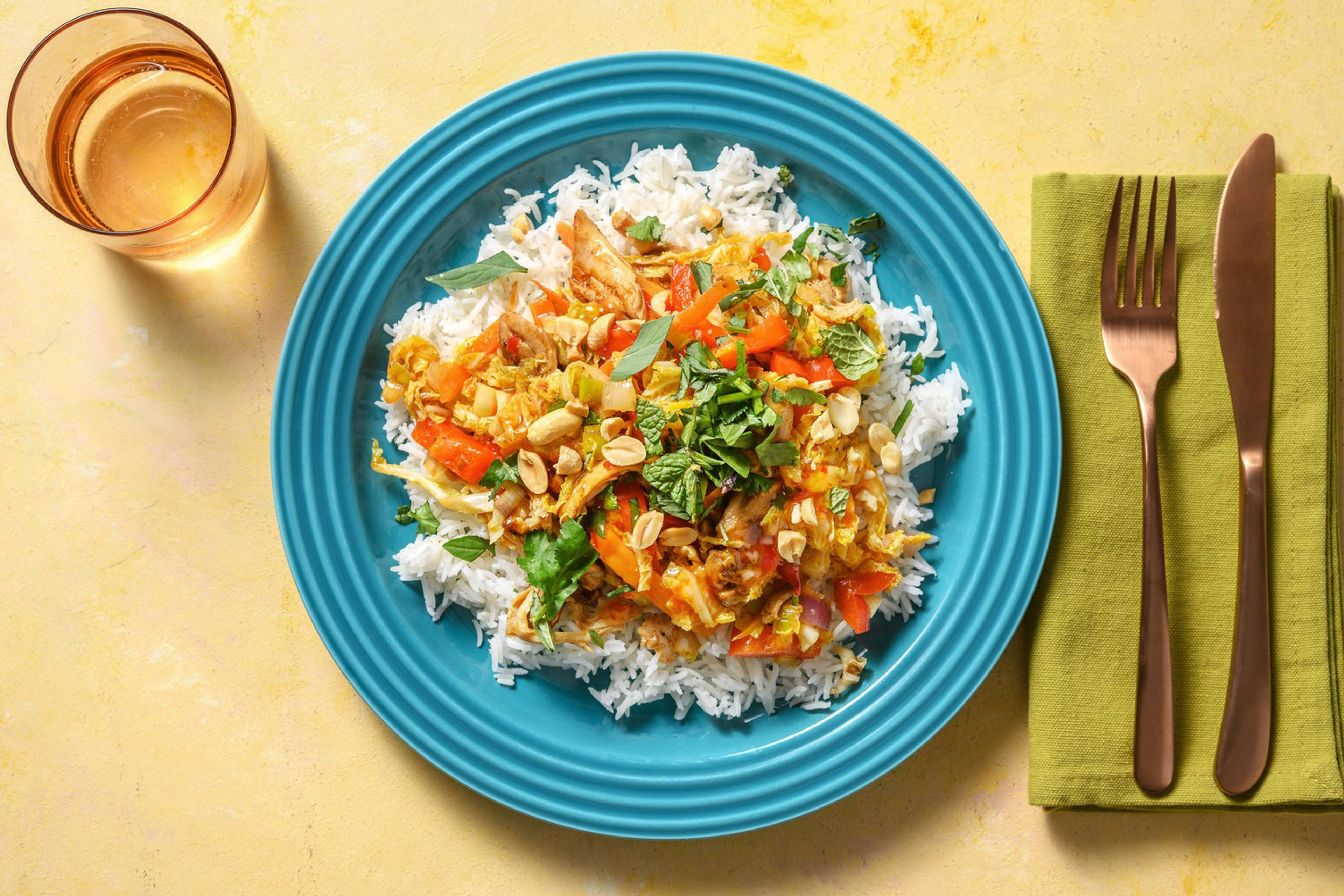 Poulet à la vietnamienne et riz