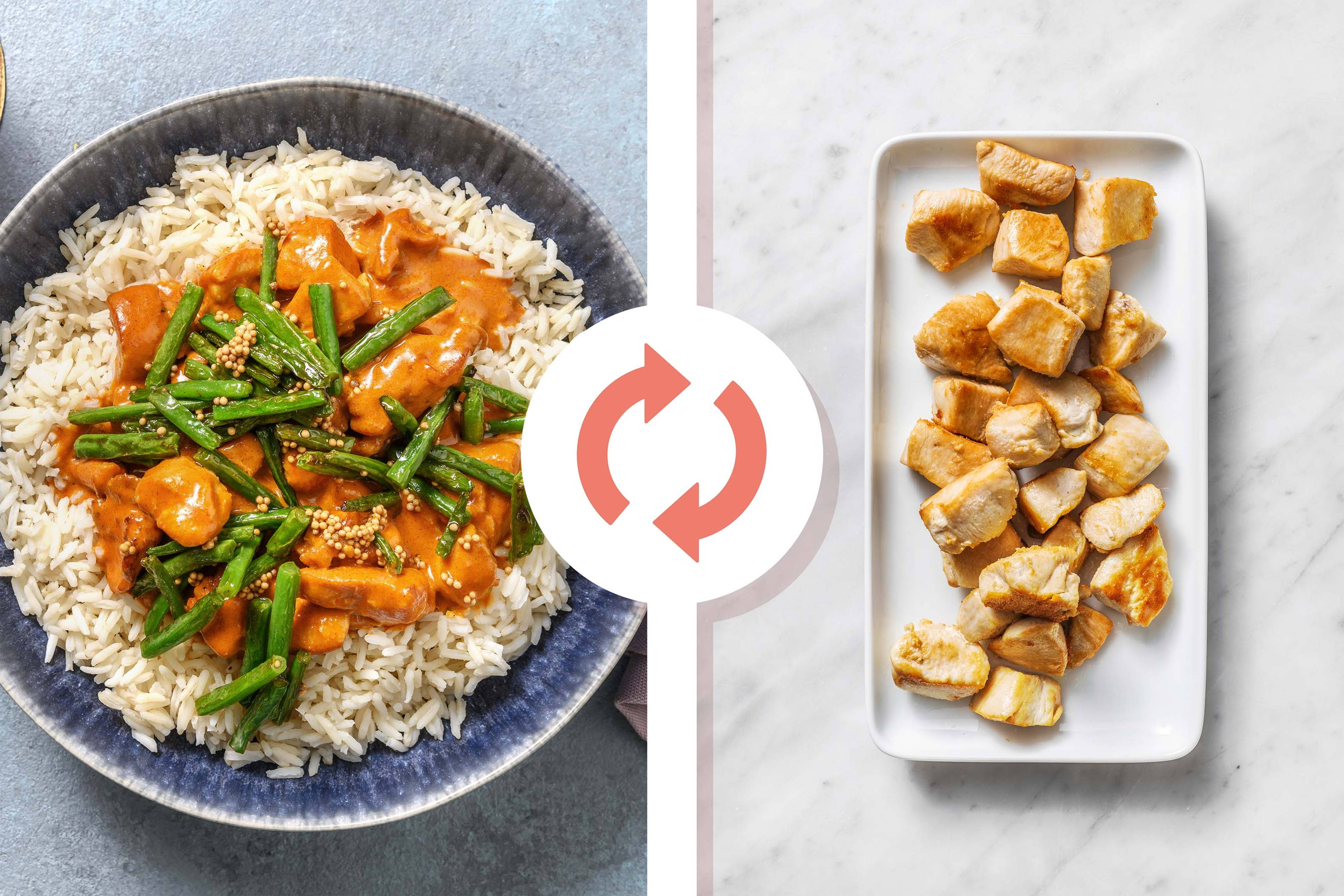 Quick Butter Diced Chicken Breast Masala
