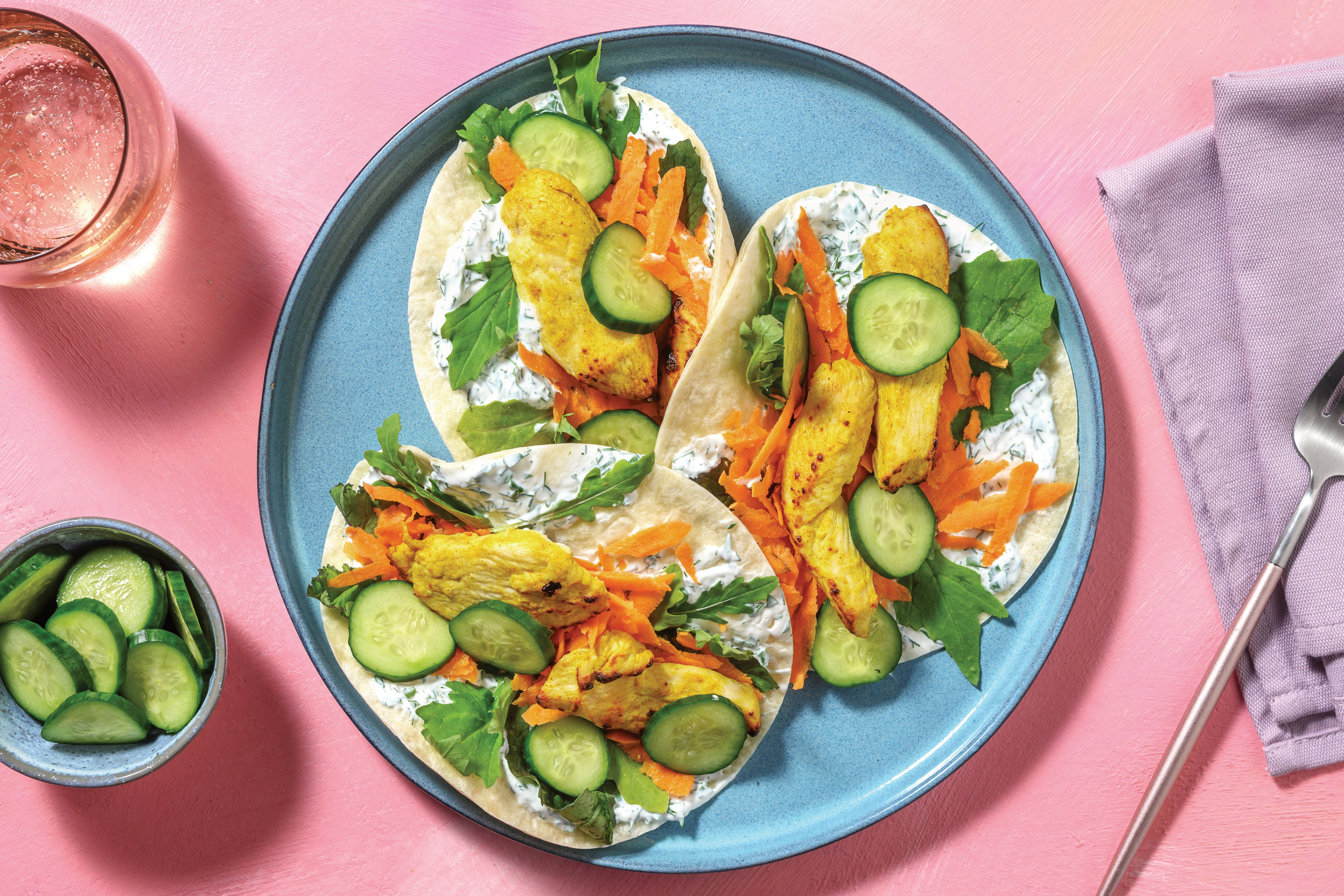 Easy Harissa Yoghurt Chicken Tacos