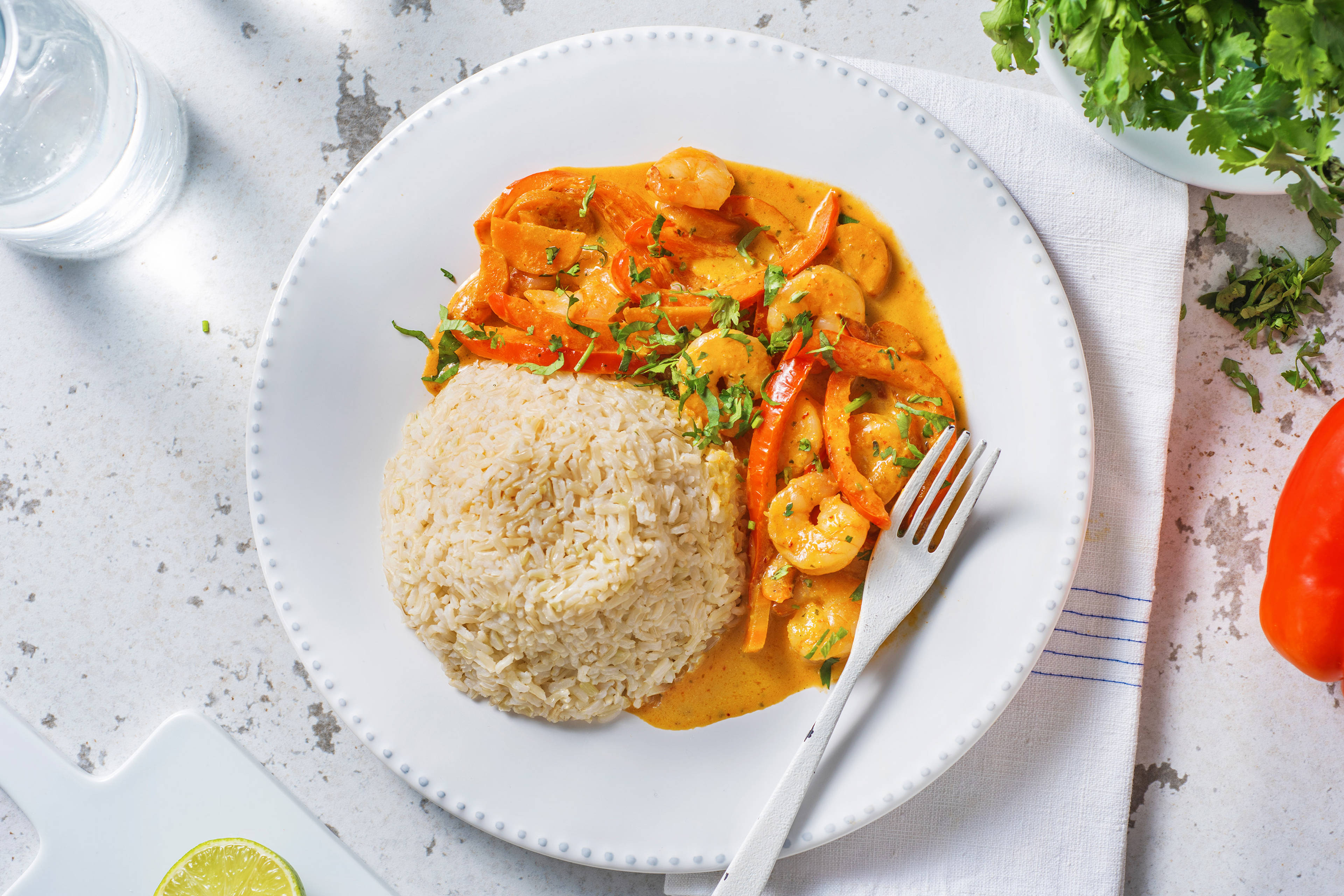 Red Thai-Style Prawn Curry