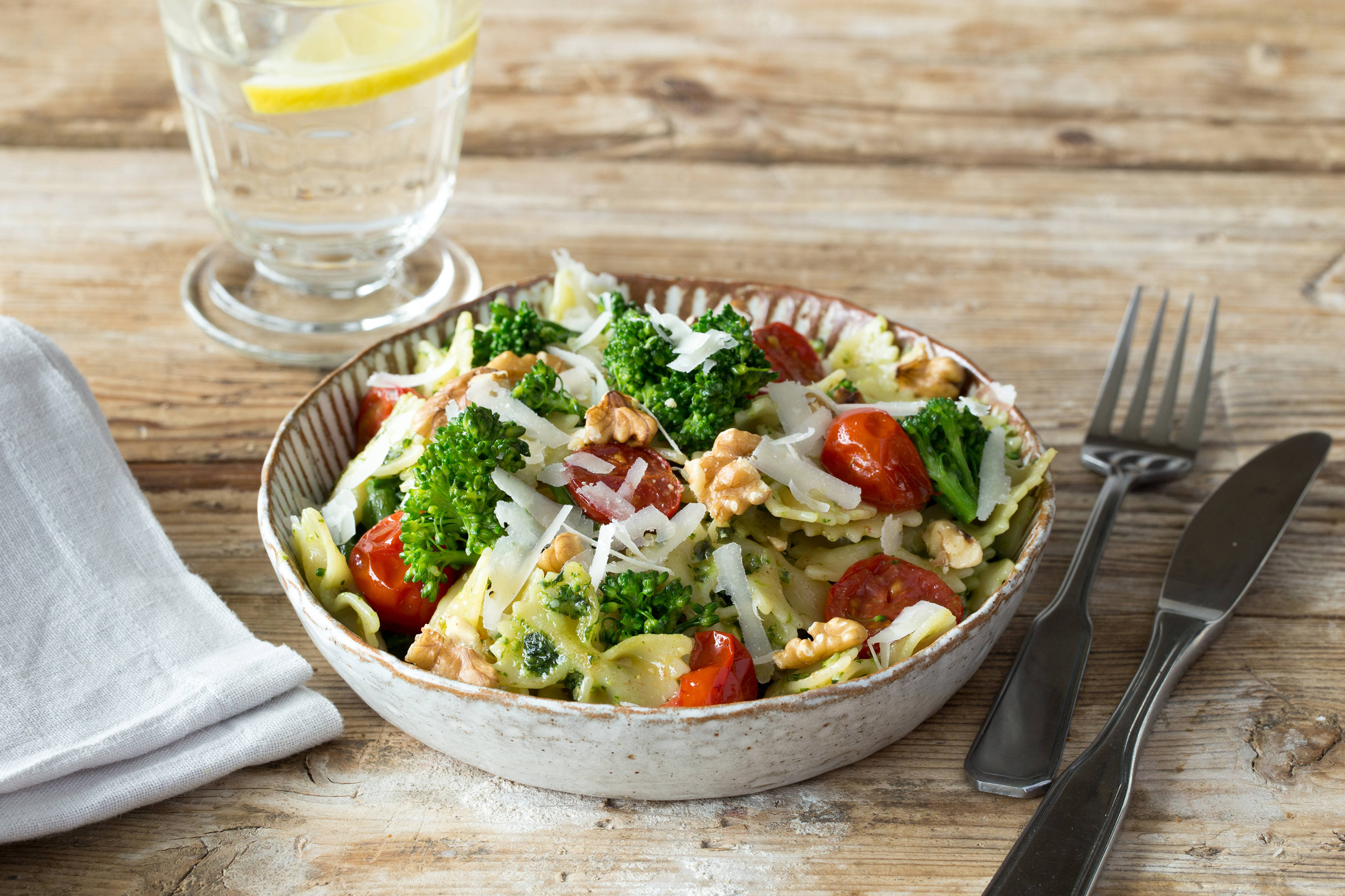 Roasted Cherry Tomato & Pesto Farfalle