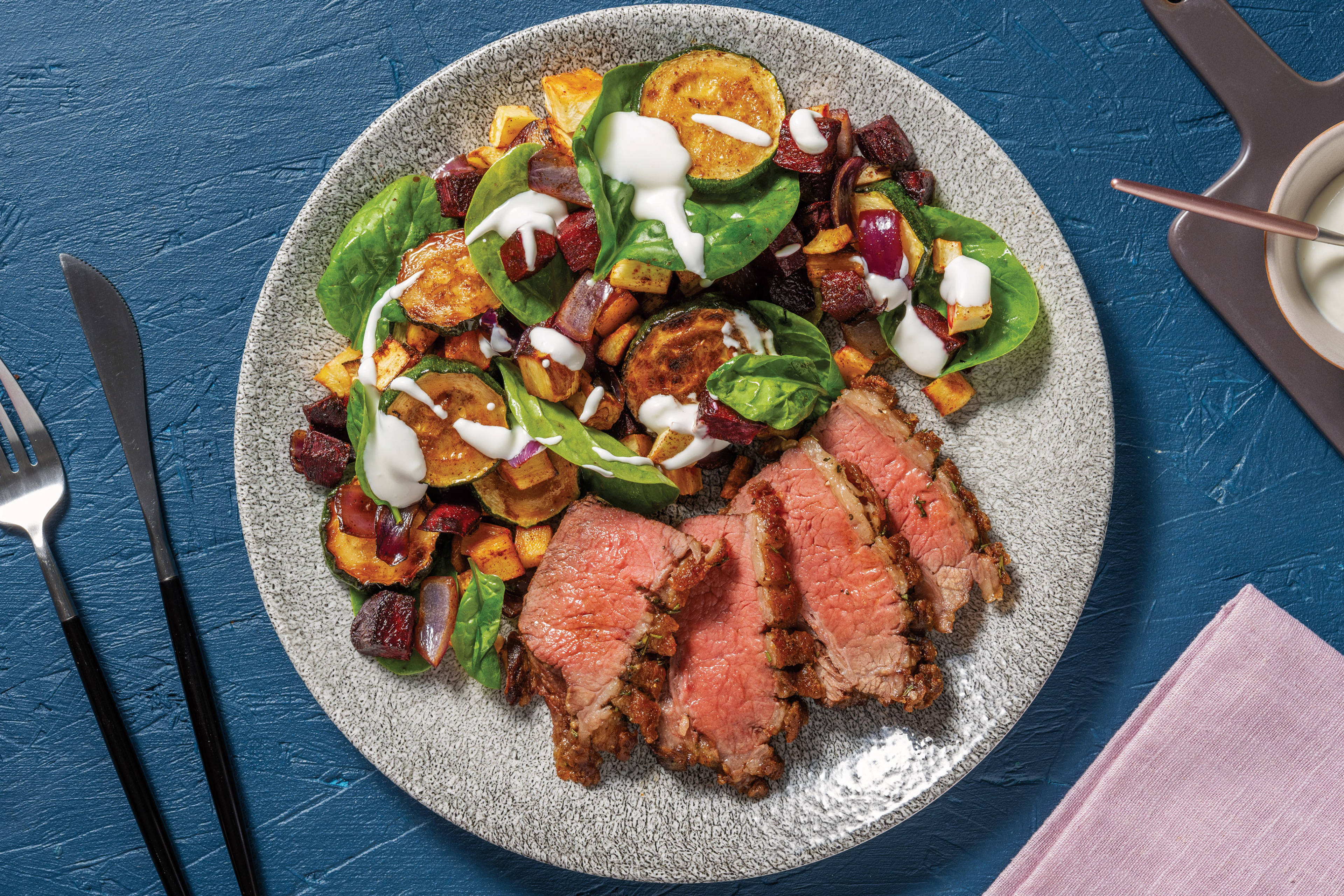 Herby Lamb & Root Veggie Salad