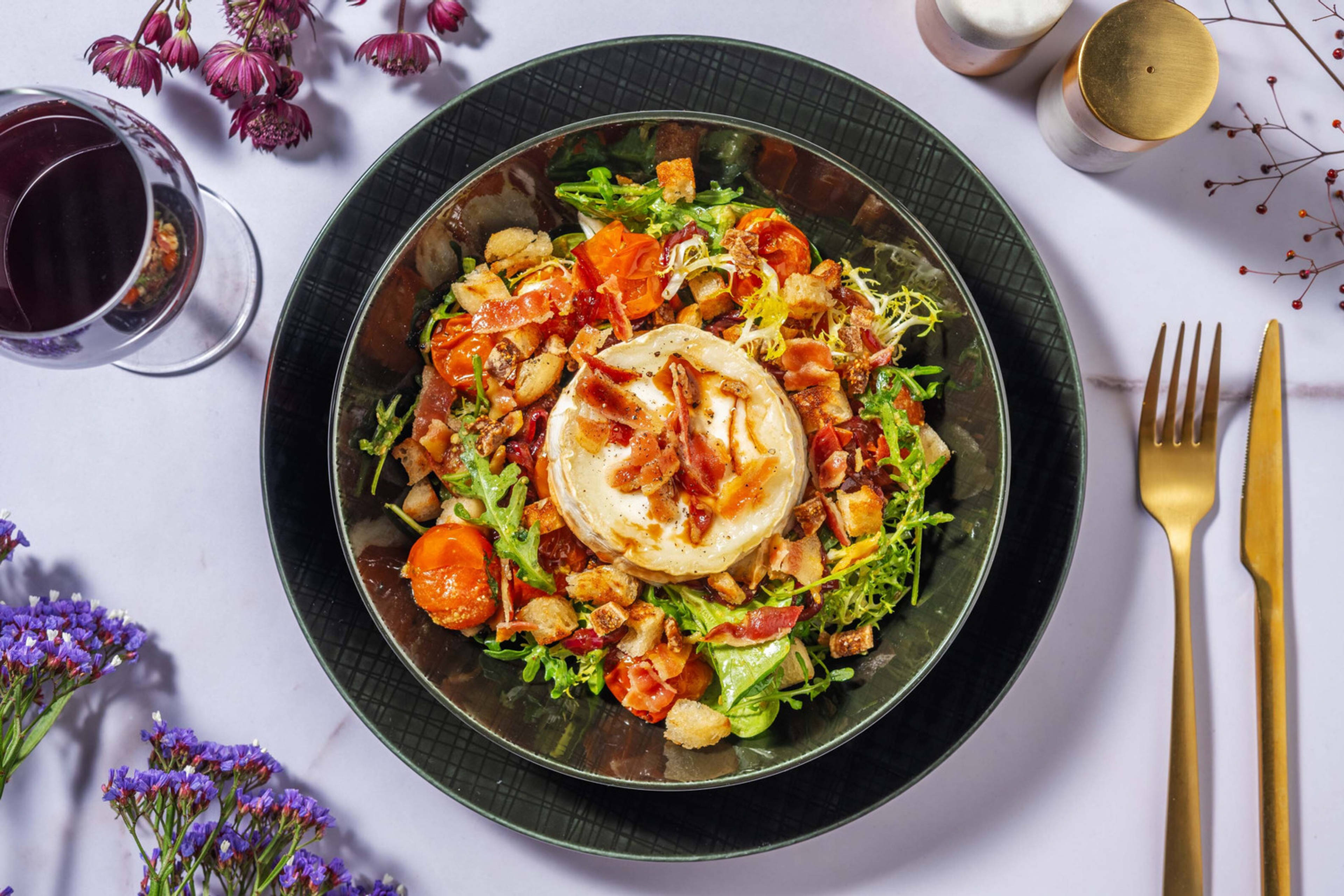 Salade de chèvre chaud au lard croquant
