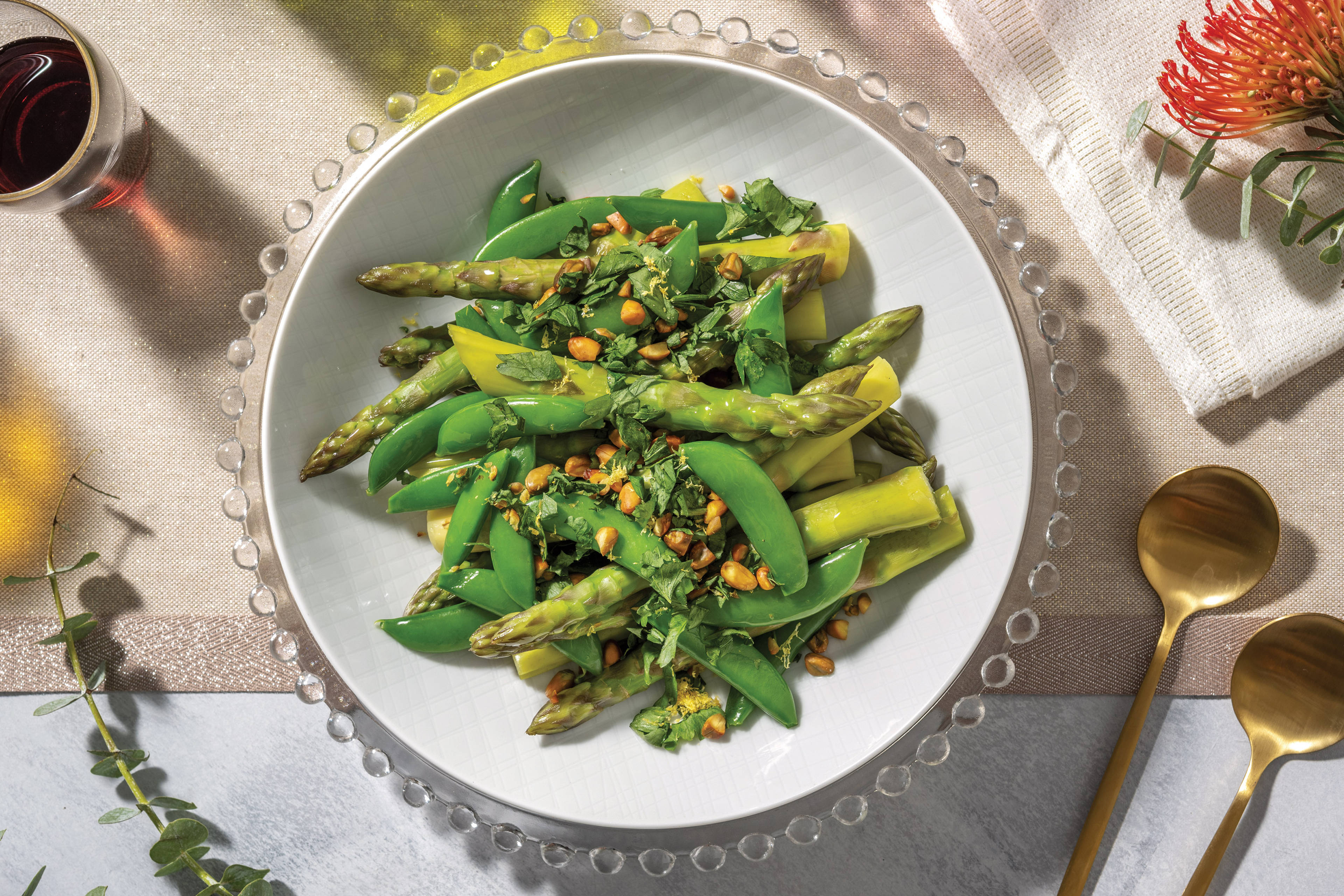 Sautéed Asparagus & Sugar Snap Peas
