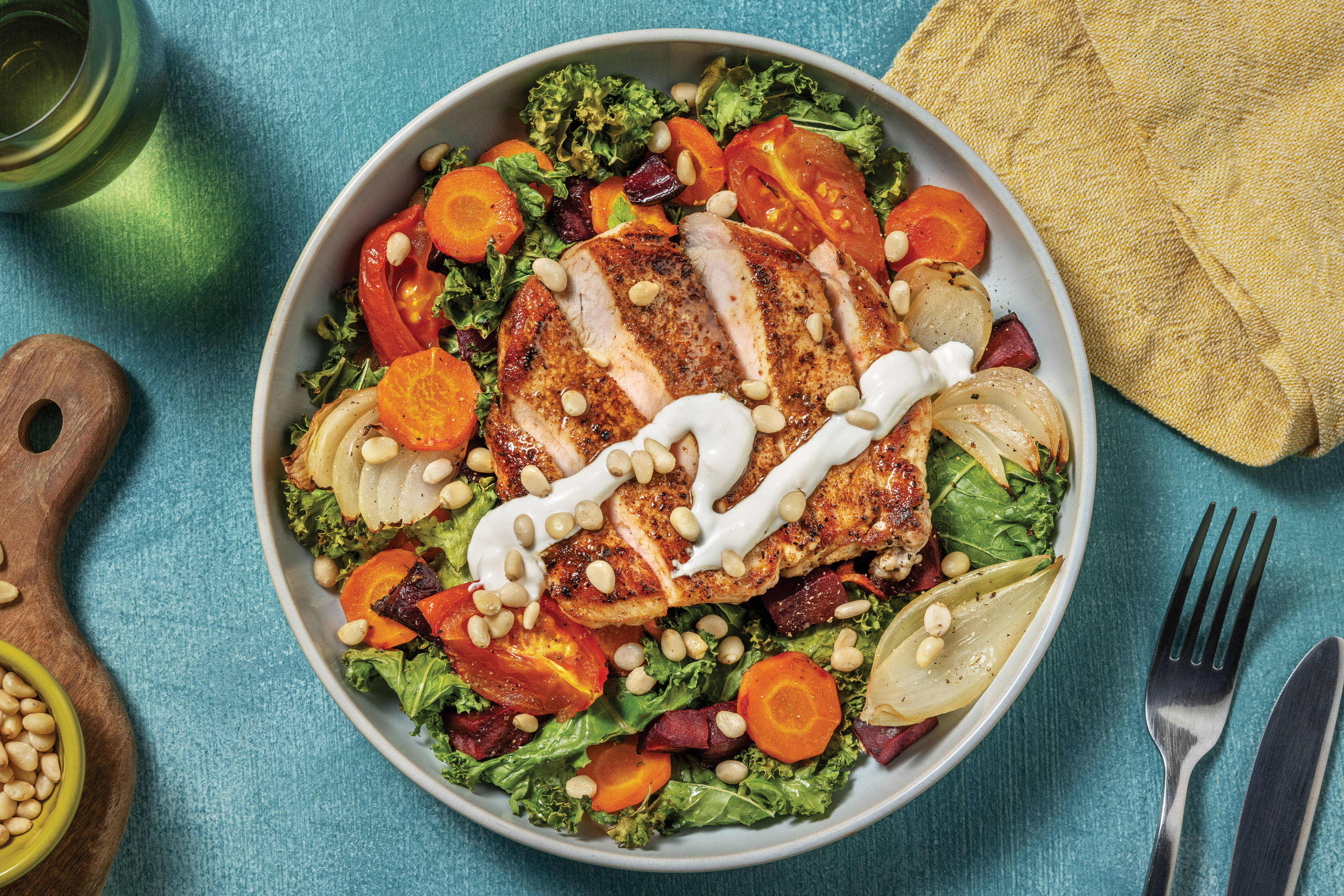 Aussie-Spiced Pork & Roast Veggie Toss