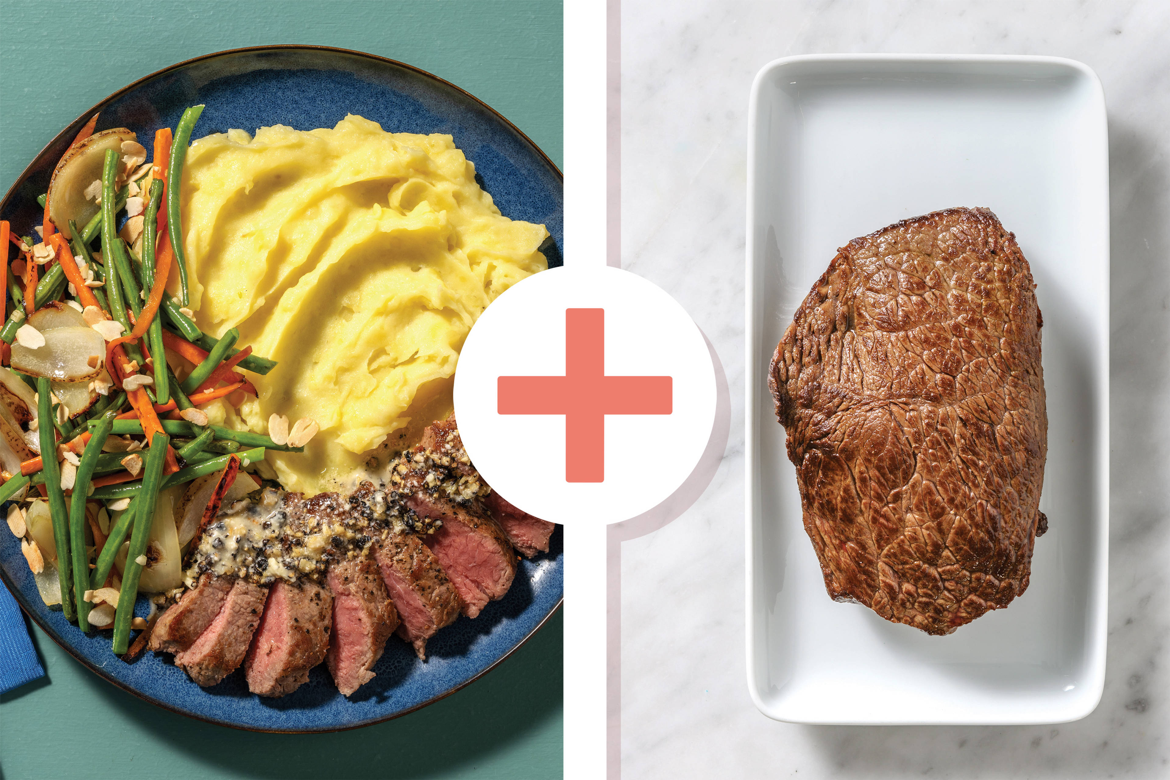 Double Beef Rump & Garlic-Peppercorn Butter