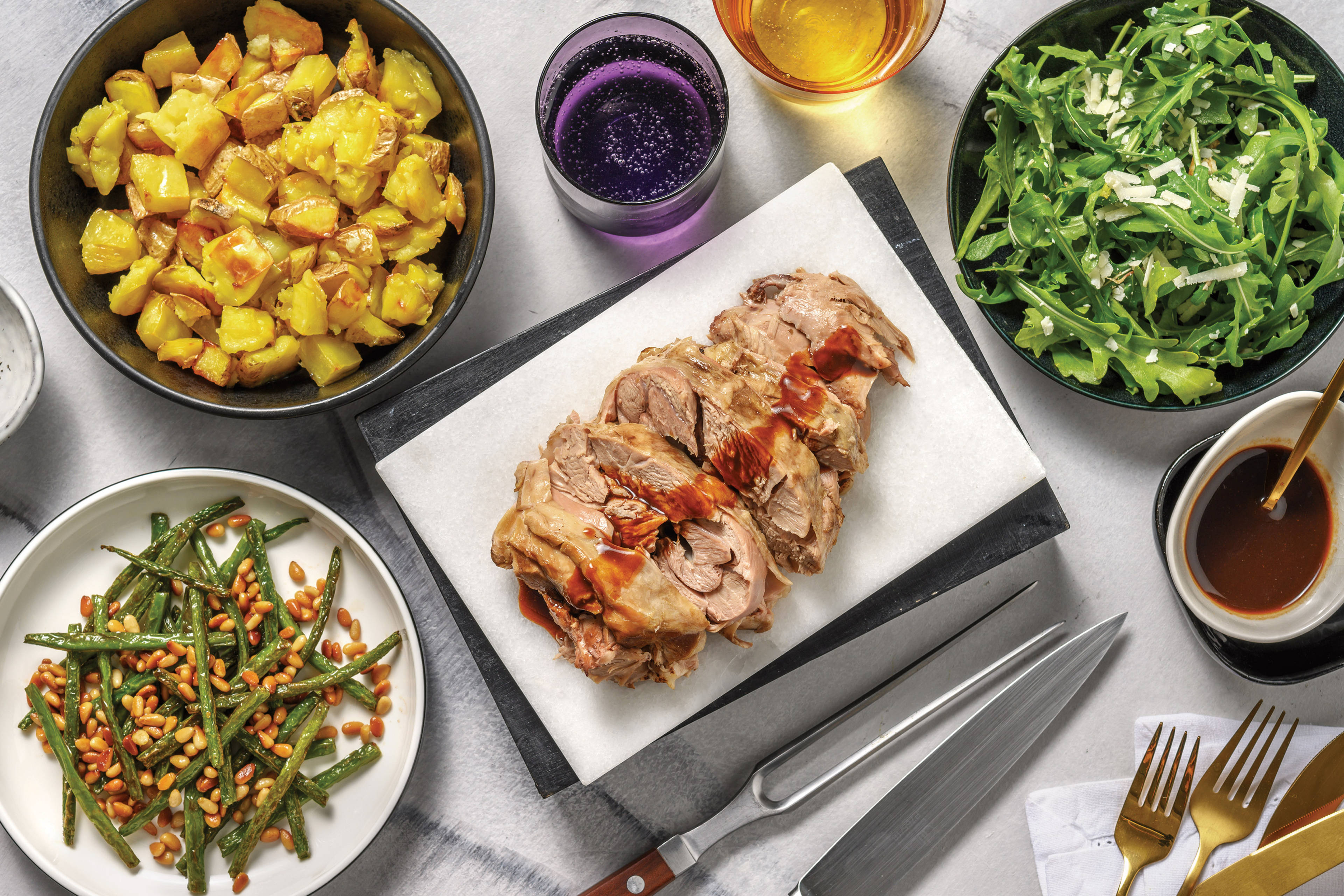 Slow-Cooked Lamb Shoulder & Red Wine Jus
