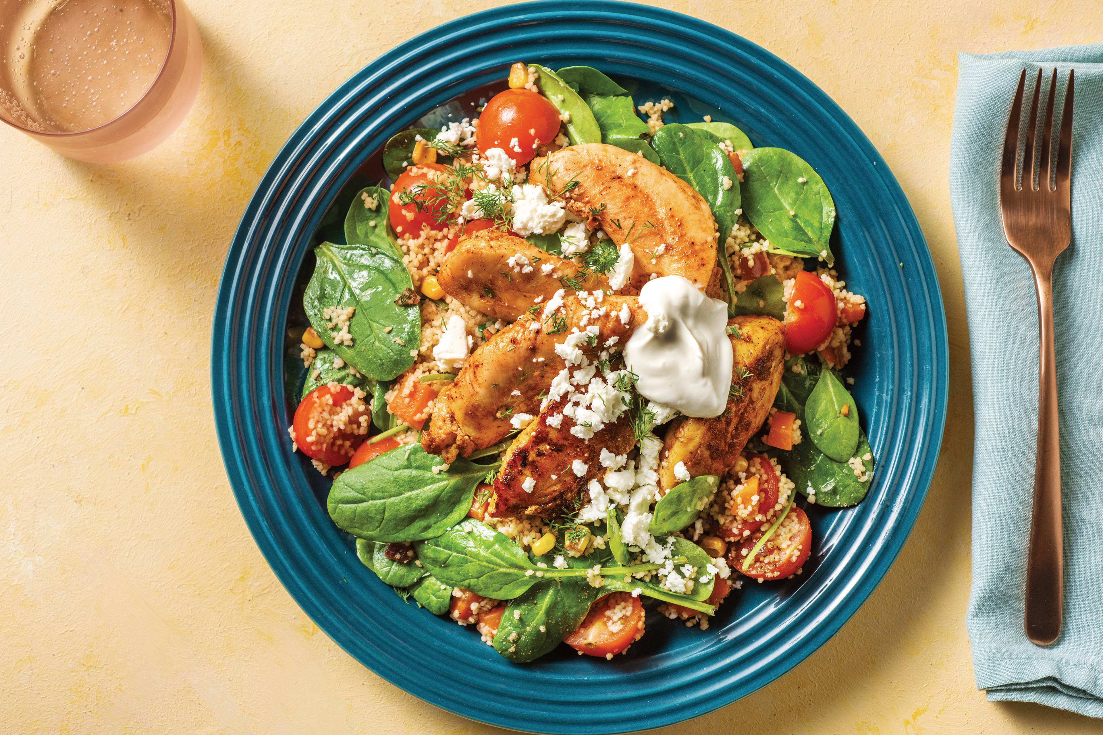 Moroccan Chicken Tenders with Veggie Couscous & Fetta