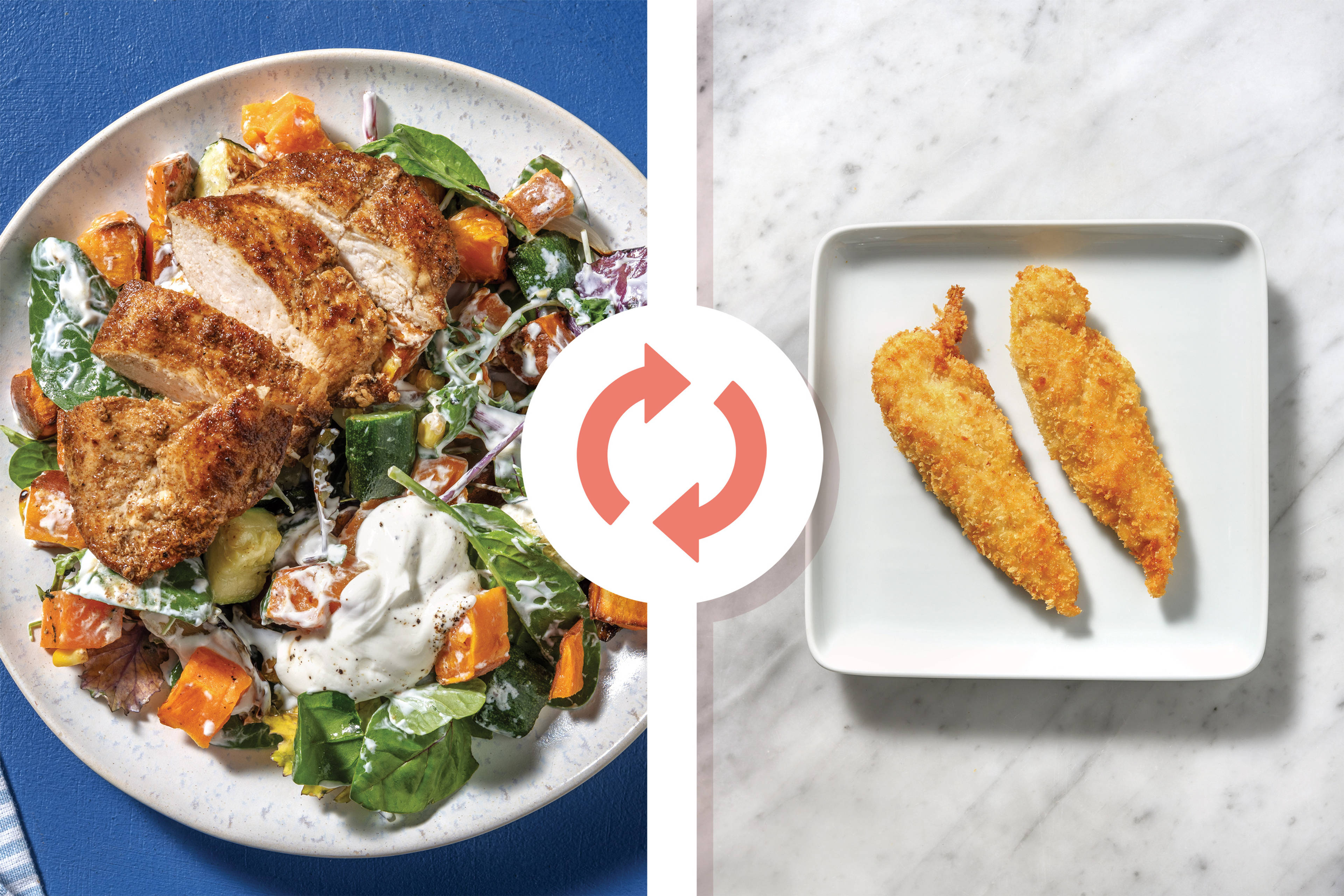 Tex-Mex Plant-Based Chick'n & Roast Veggie Salad