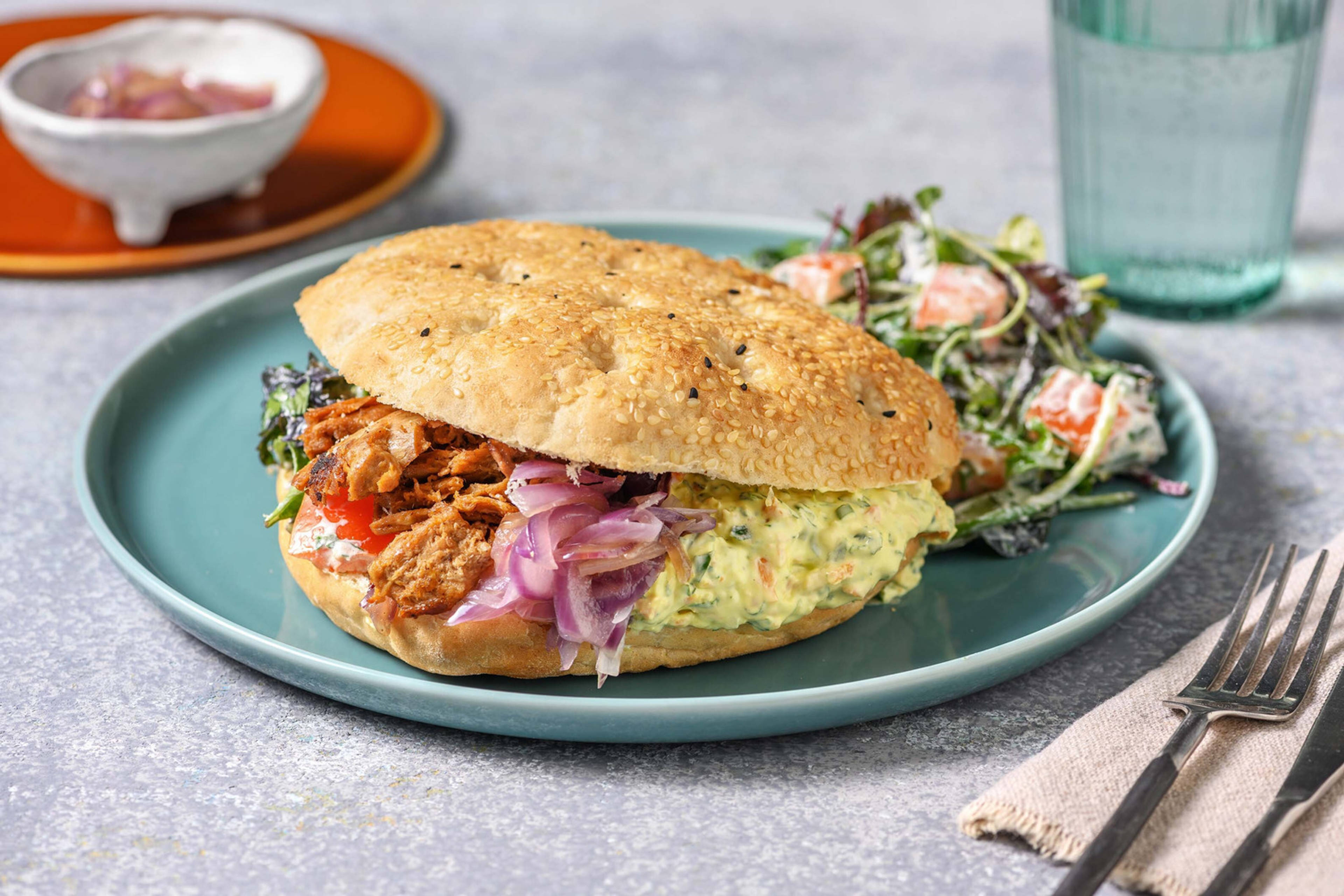 Veganer Schawarma-Döner mit Möhren-Zaziki
