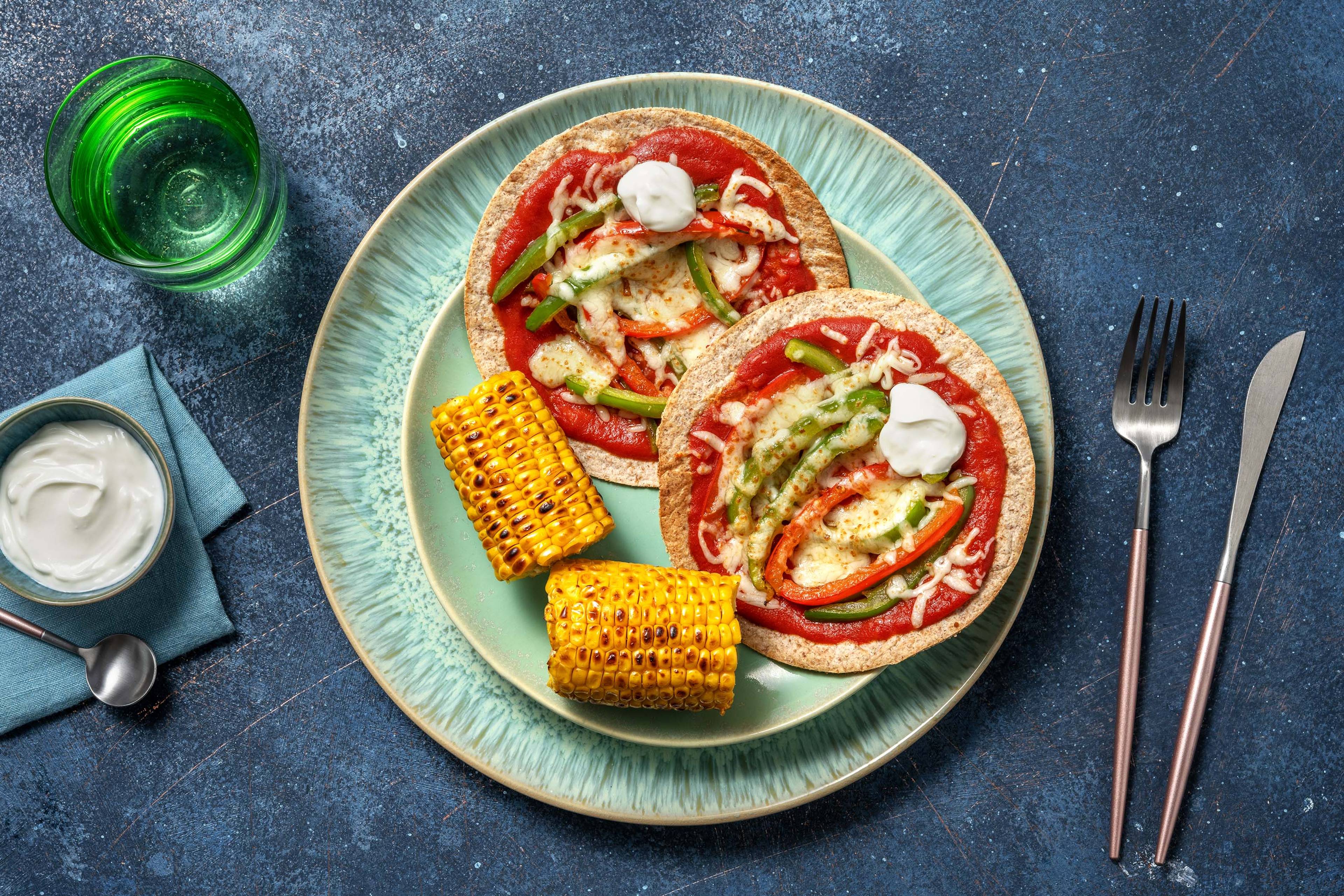 Veggie Fajita 'Supernova' Tortizzas