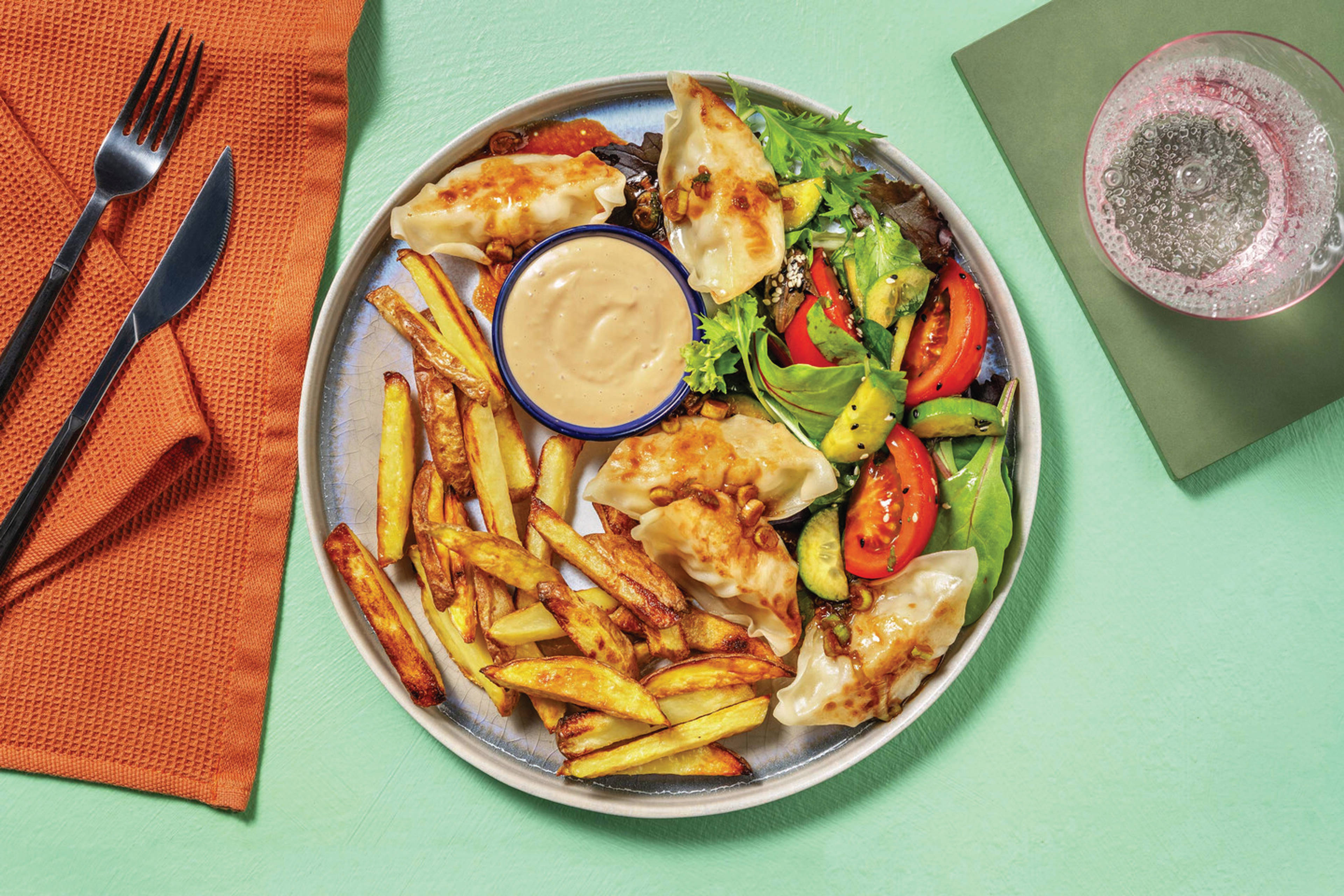 Veggie Gyoza & Sesame Aioli