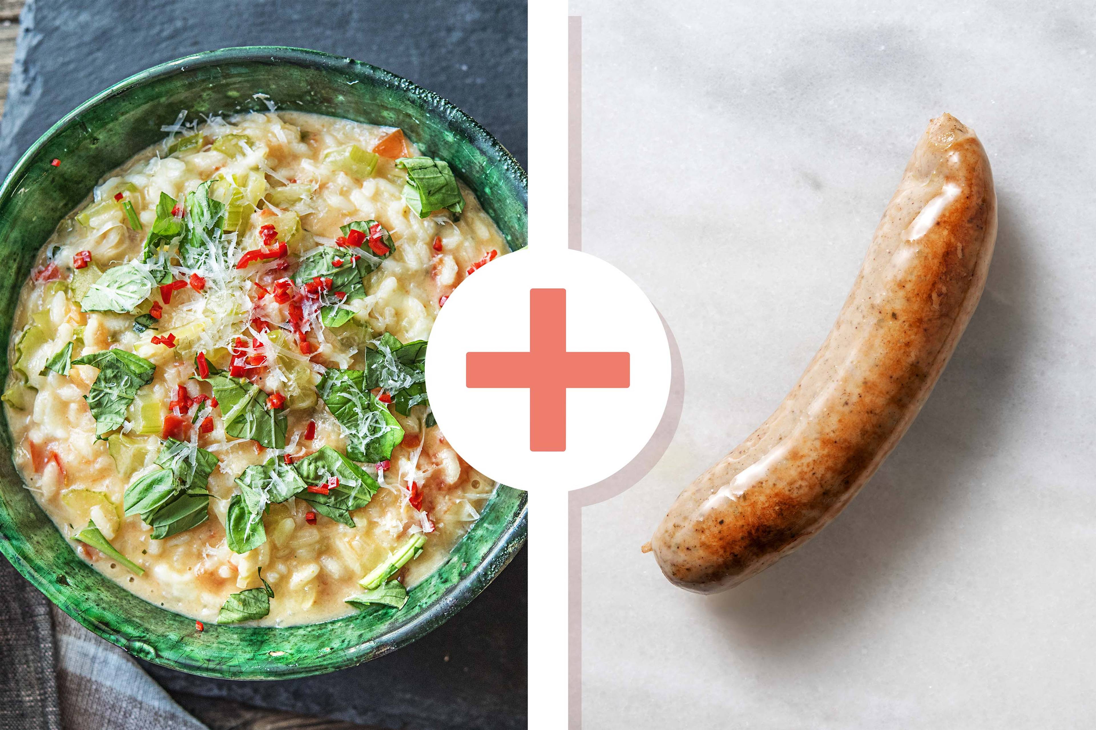 Risotto et saucisse de porc en extra