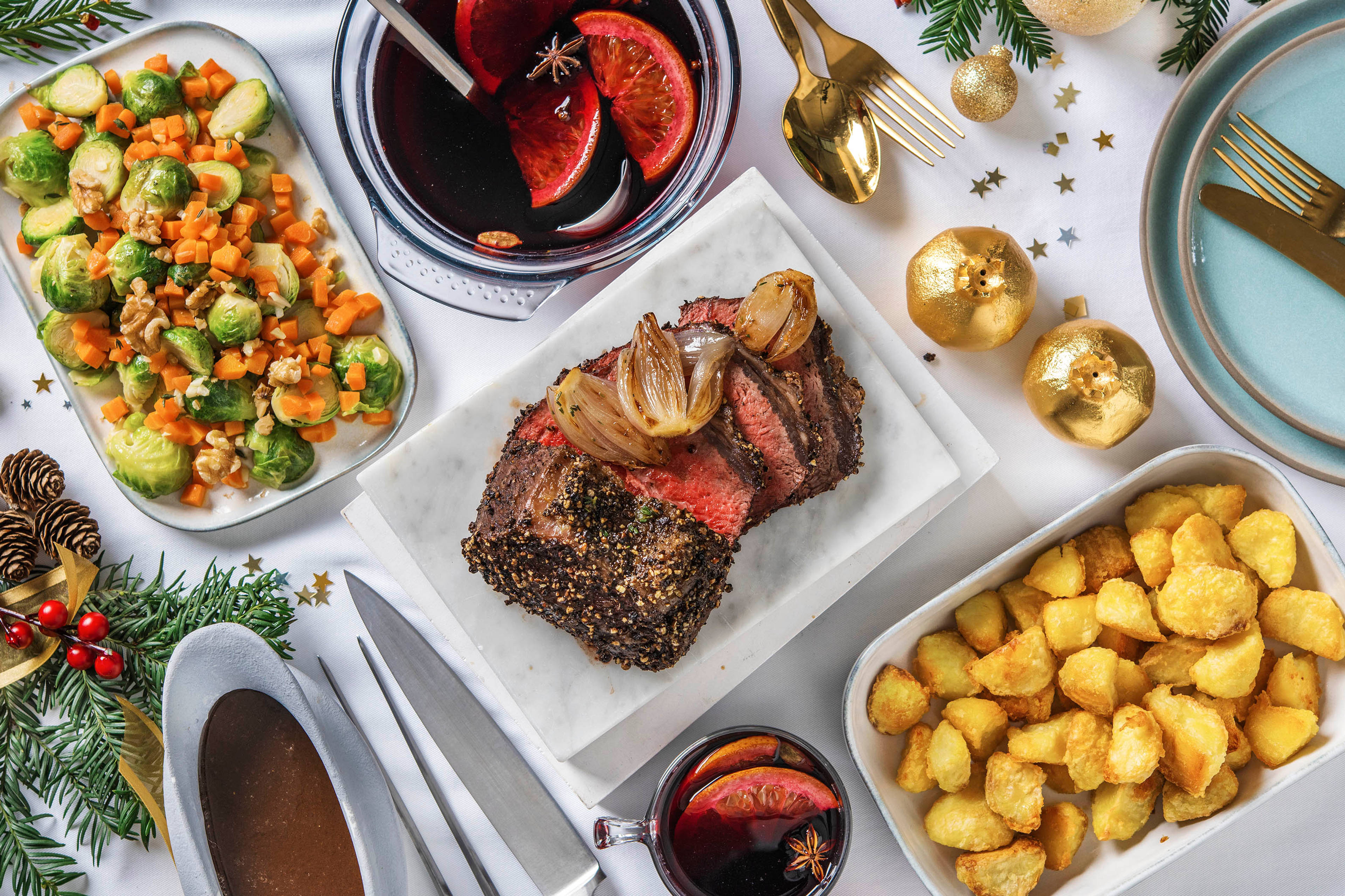 Roast Beef & Festive Mulled Wine Spices