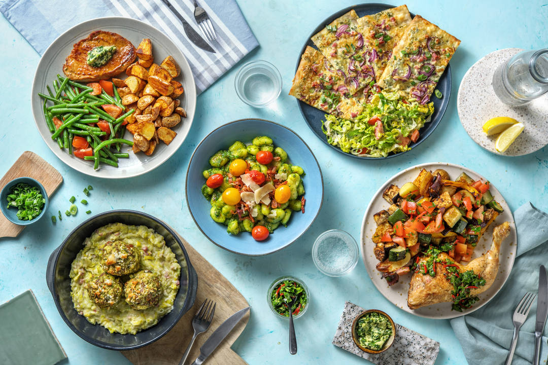 Vores vegetariske måltidskasser gør det nemt at stå i køkkenet