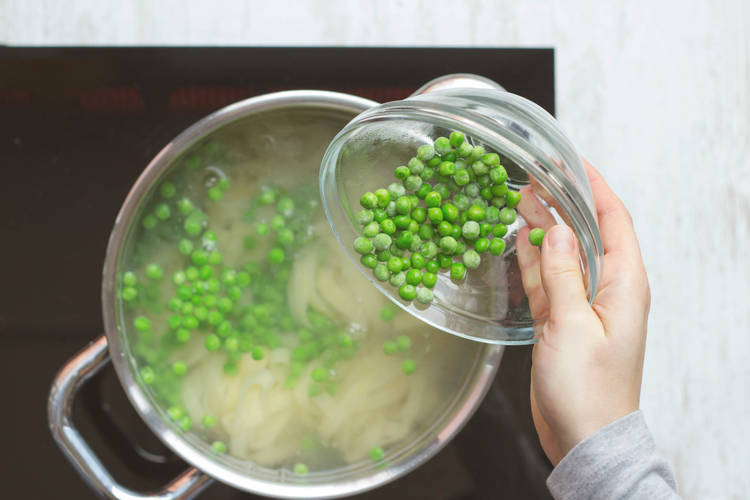 Add the peas