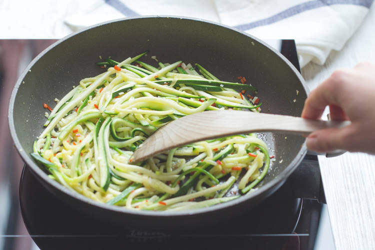 Fry the courgette