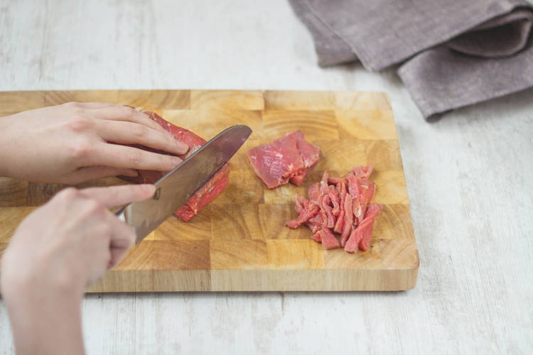 Slice the beef