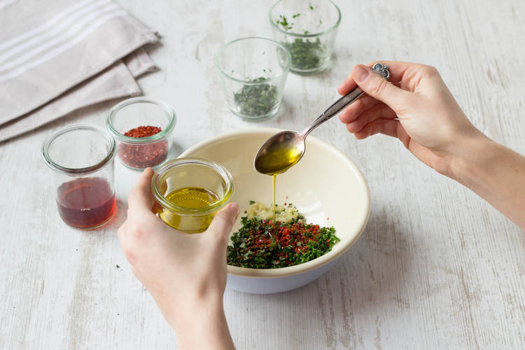 Make the chimichurri dressing