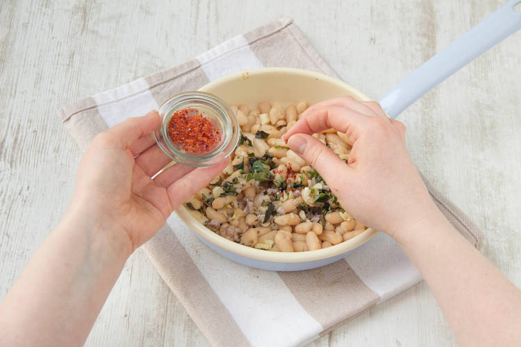 Make it spicy with a pinch of chili flakes