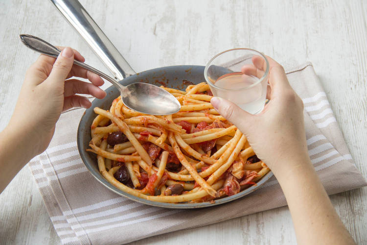 Add pasta to the sauce