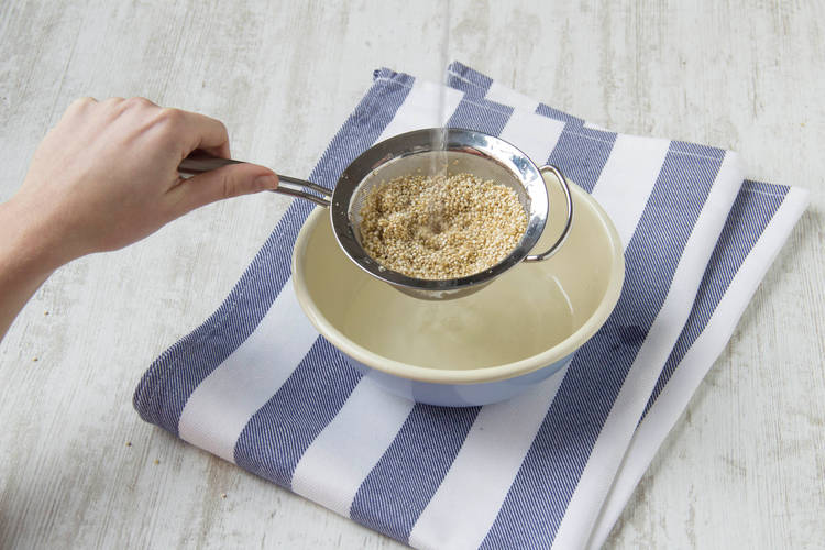 Drain the quinoa