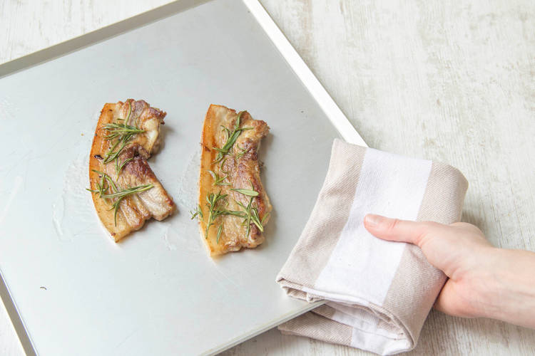 Bake chops and rosemary