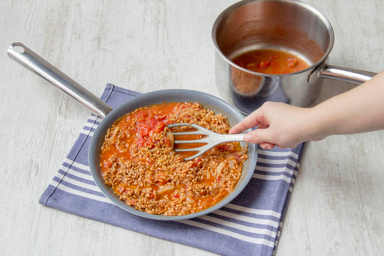 Cooking farro in broth