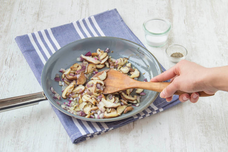 Cook the mushrooms