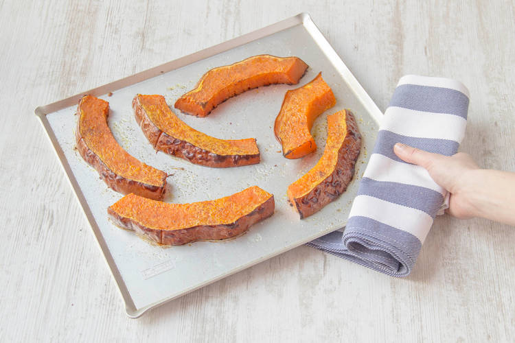 Roast the squash until tender and caramelized