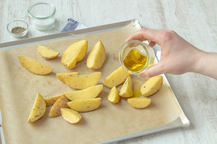 Bak de krieltjes in de oven