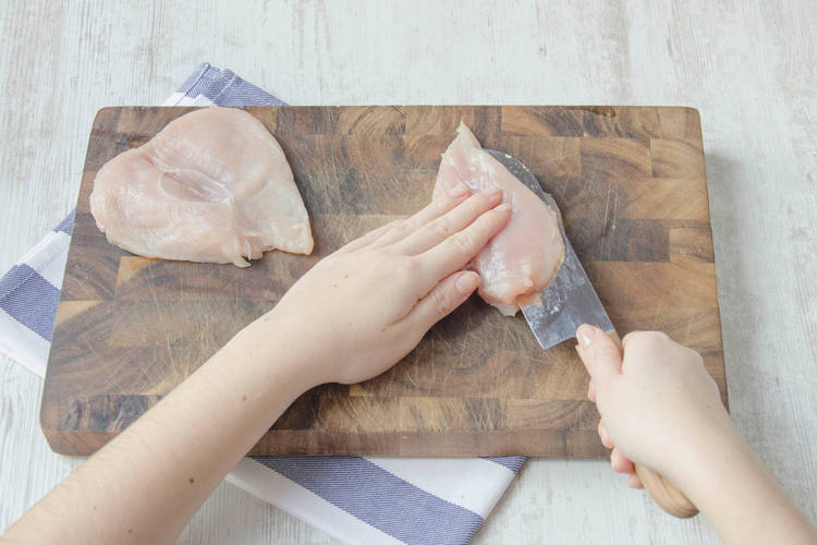 Slice into it from the side