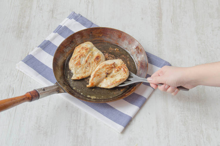 Fry off the chicken