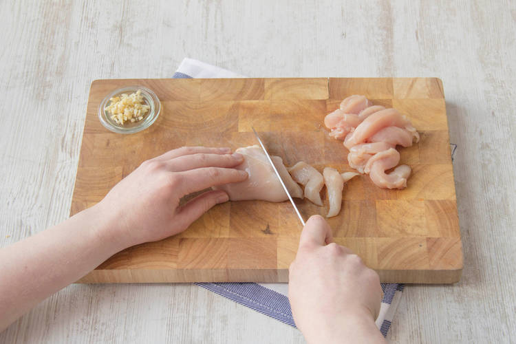 Cut chicken