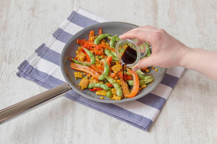 Roasted vegetables with dip