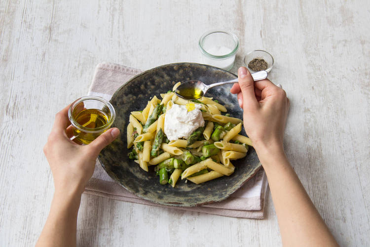 Drizzle olive oil