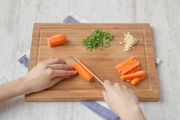 Cut the carrots