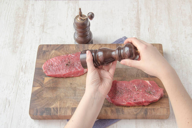 Season the steak