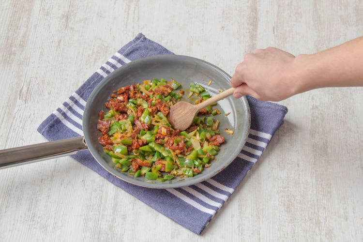 Add the chorizo