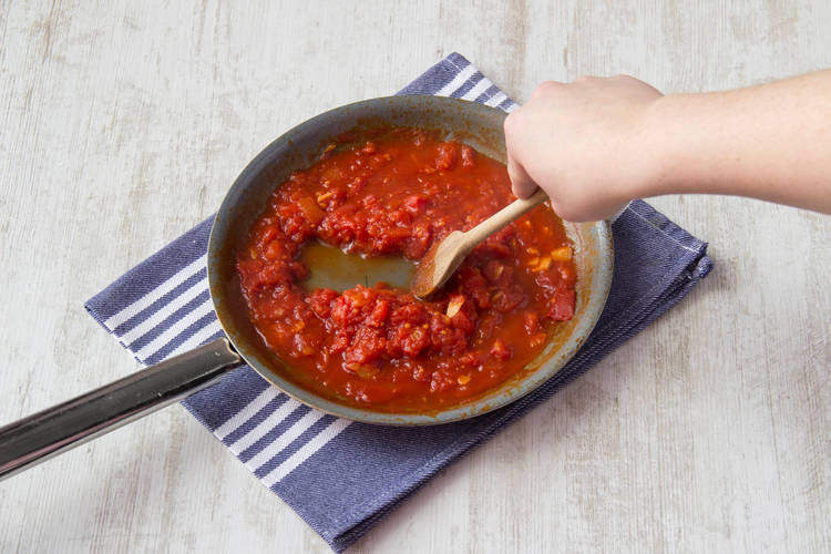Cook on low heat until sauce thickens