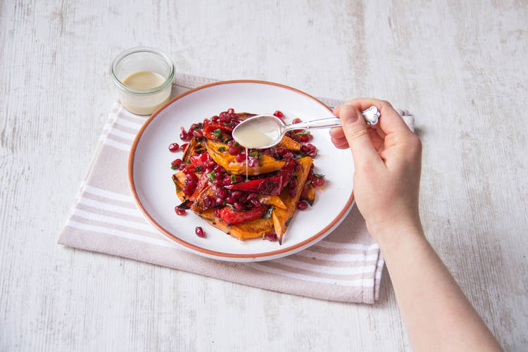 Salat servieren