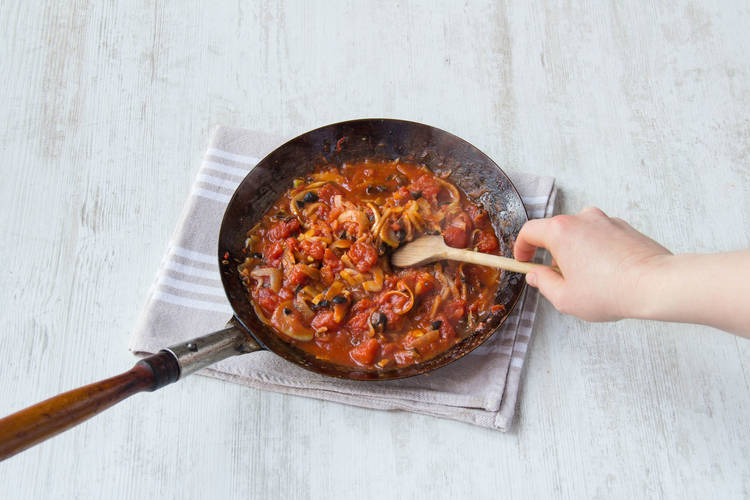 Add tinned tomatoes