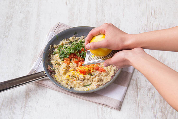 Grate in 1⁄4 tsp of lemon zest